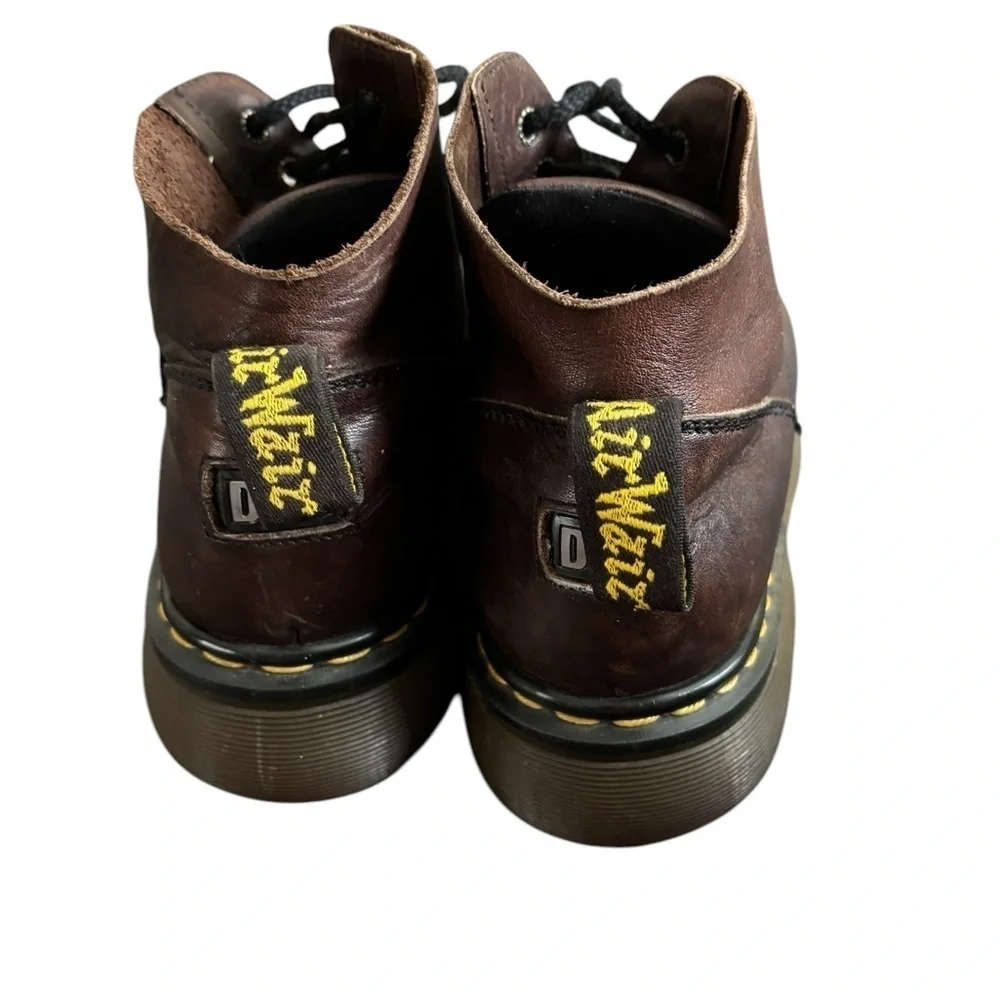 Doc Dr Martens Brown Air Wair Boots Sz Men’s 9 6 Hole Brown Made in England